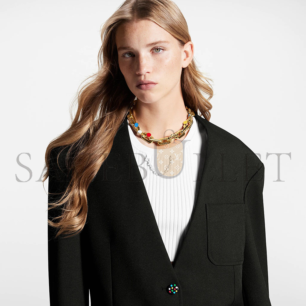 l**is V*t*n x yayoi kusama lv edge painted dots necklace m01061